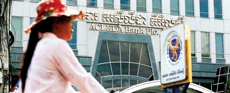 Acleda Bank in Phnom Penh is a payment and credit banking service