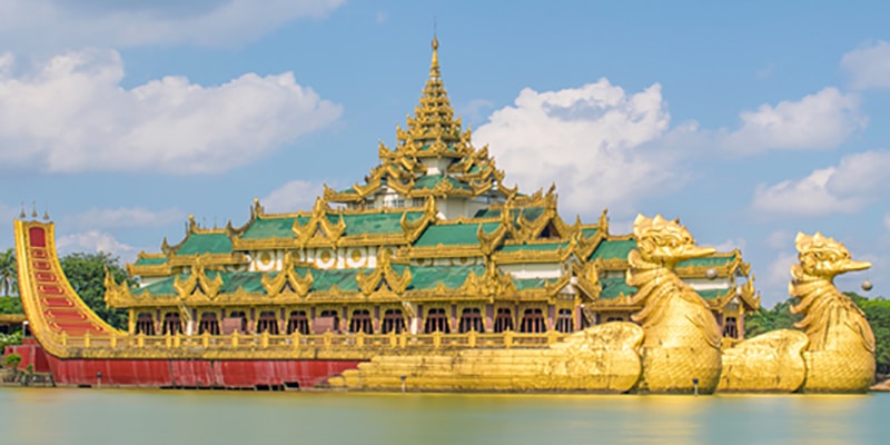 karaweik palace in Myanmar