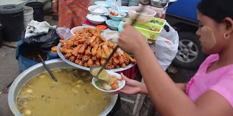 street-food in Myanmar or Burma