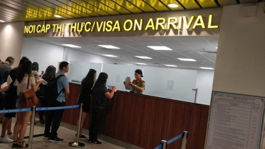 Visa on arrival to get after landing at the vietnamese airport