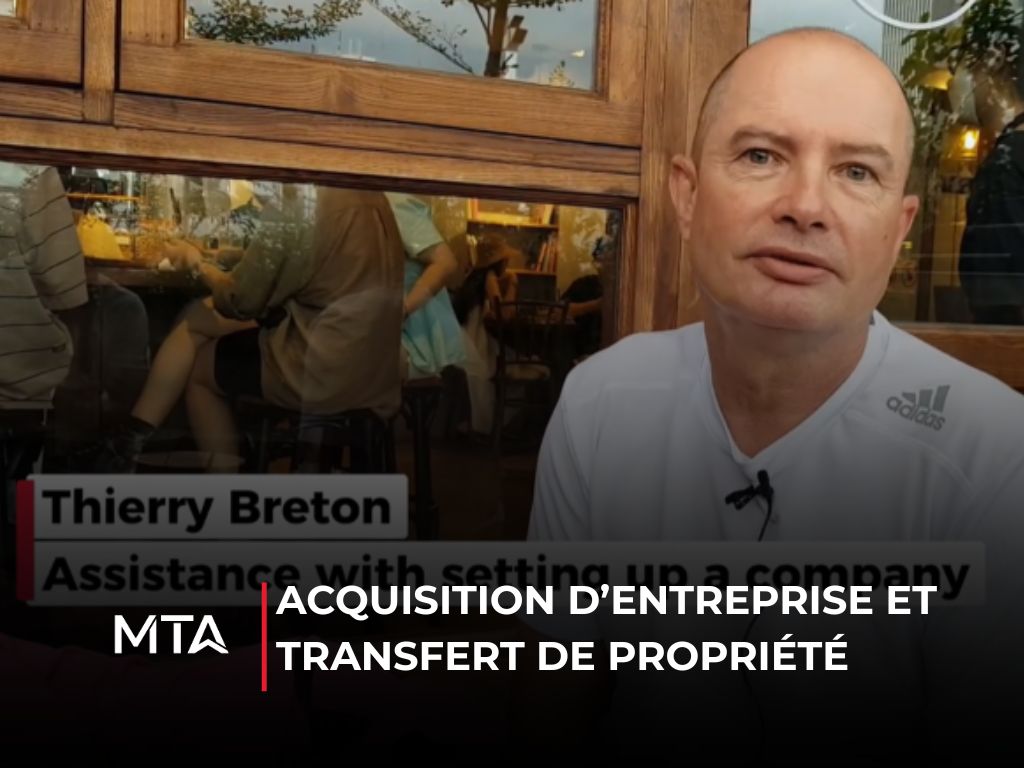 Services d’acquisition d’entreprise et de transfert de propriété aidant les investisseurs étrangers à réaliser l’achat d’entreprises et les changements de propriété en toute conformité.