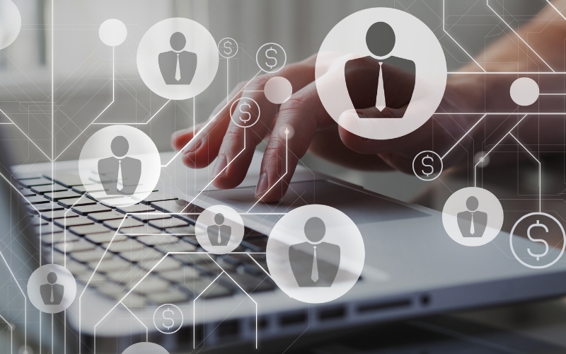 Réseau professionnel illustrant les coûts de recrutement.
