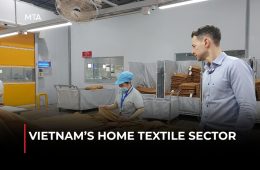 Home textile products including bedding, towels, and fabrics for the Vietnam textile industry